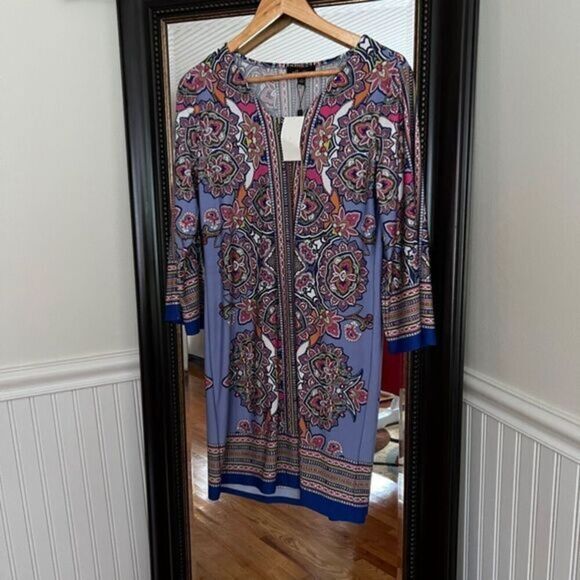 Melissa Paige Bon Voyage Bluebill Shift Dress Size Small NWT - Picture 2 of 6